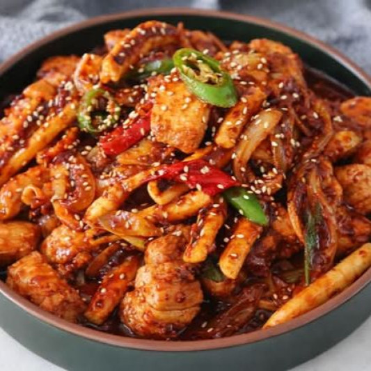 BBQ Squid and Pork Belly