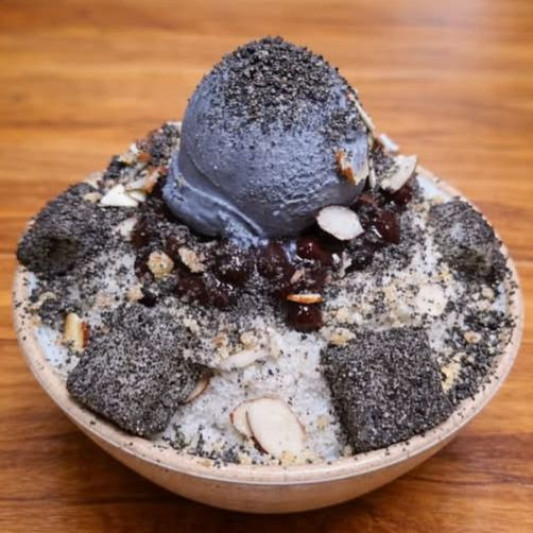 Black Sesame Soymilk Shaved Ice