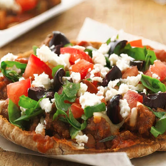 Mediterranean Steak Pizza