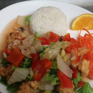 30. Filet de poisson &agrave; la sauce aigre-douce