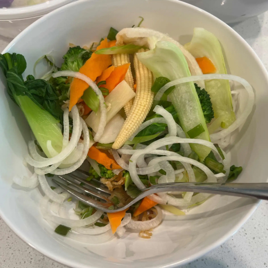Vegetarian Rice Noodle Soup