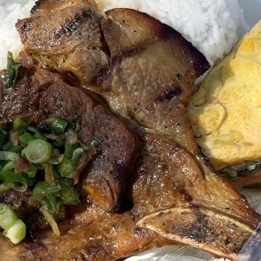 C4. Grilled Pork Chop, Shredded Pork, & Steamed Egg Patty