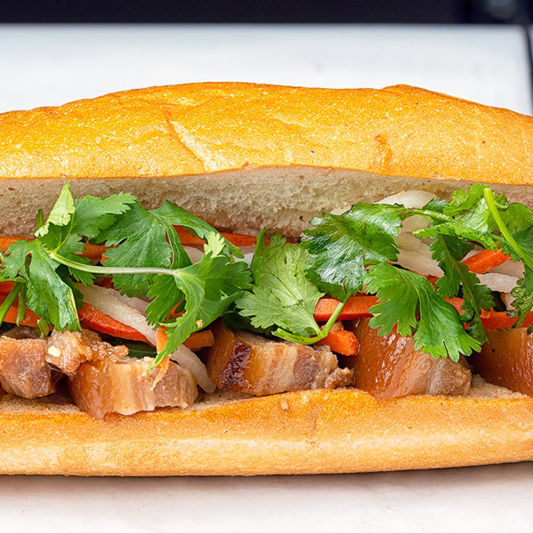 Grilled Pork Belly Sandwich