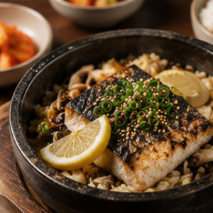 Spanish Mackerel Pot Rice / 삼치 솥밥