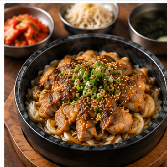 Soy Sauce Pork Collar Rice Bowl / 간장목살 덮밥