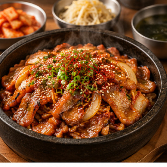 Spicy Pork Collar Rice Bowl / 매운목살 덮밥