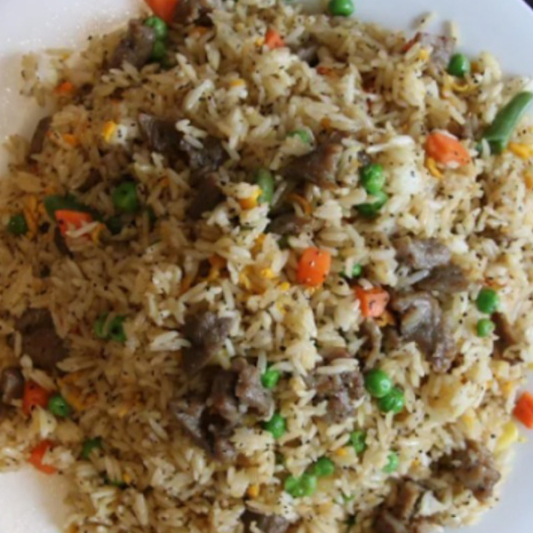Black Pepper Beef & Vegetable Fried Rice 黑椒牛肉炒饭