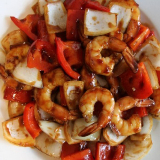 Prawns with Hot Garlic Sauce 鱼香大虾