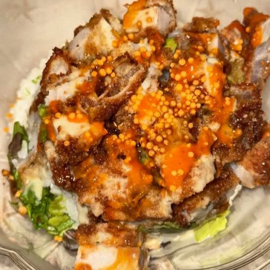 136. Pork Cutlet Rice Tower