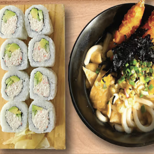 Udon + California Roll + Drink