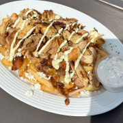 Chicken Gyros on Greek Fries