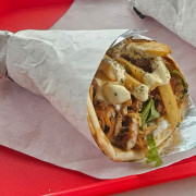 Chicken Gyros on a Pita Wrap