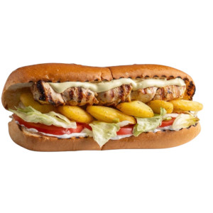 Chicken Souvlaki on a Bun