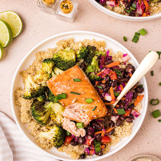Marinated Salmon Bowl