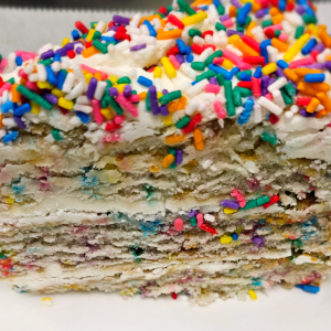 Rainbow Sparkling Buttermilk Cake
