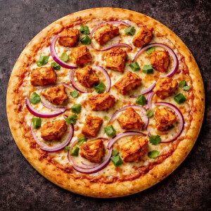 Loaded Butter Chicken Pizza