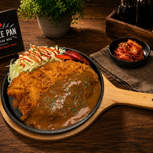 45. Sizzle Pan Giant Pork Cutlet