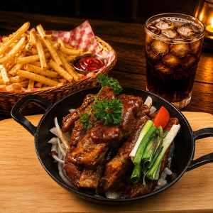 20. Spicy Gochujang Pork Ribs & Fries Combo