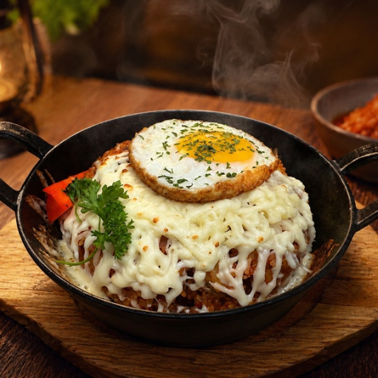 36. Cheese Pork Belly Kimchi Fried Rice