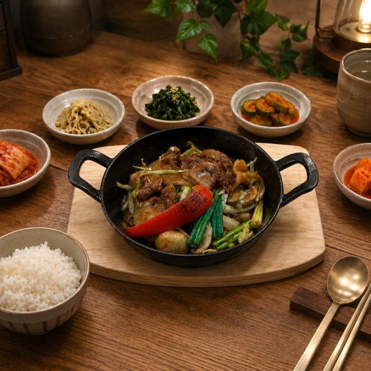 12. Garlic Soy-Marinated Pork Belly Bulgogi Combo