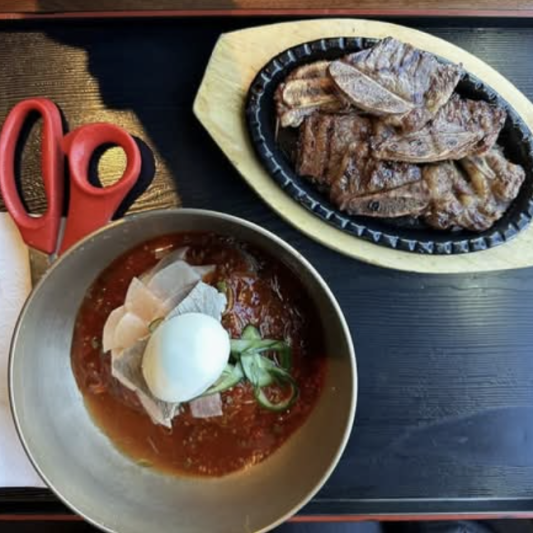 Spicy Noodles + LA Galbi / 비빔냉면 + LA갈비