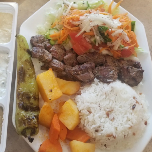 Lamb Shish Kebab Plate