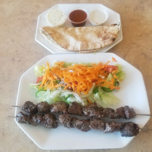 Lamb Shish Kebab Salad