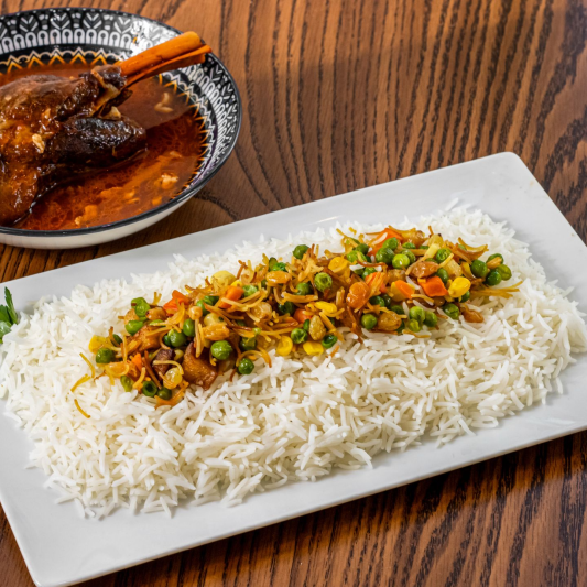 Lamb Shank with Rice