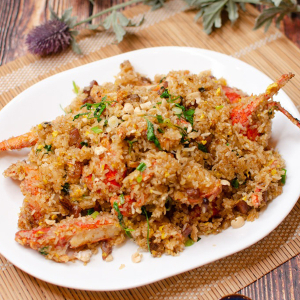 Lobster Sticky Rice (with Meat) 龙虾糯米饭