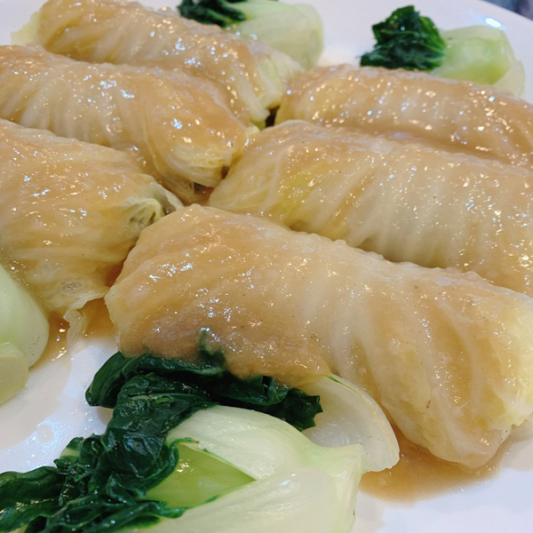 Vegetable Dry Scallop Roll 干贝什菌津菜卷