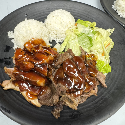 Chicken & Pork Teriyaki Combo