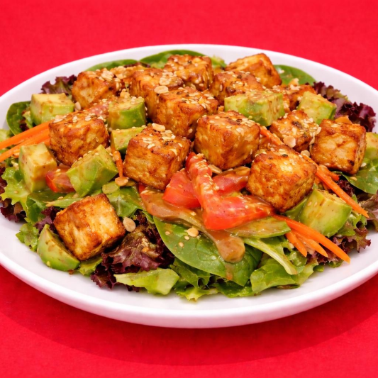 Avocado with Tofu Salad