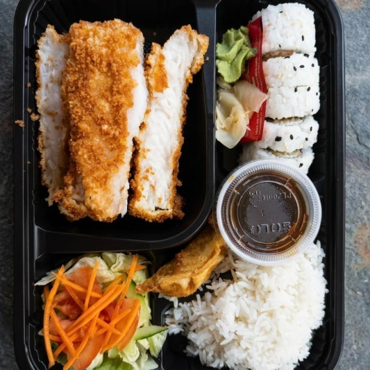 B9. Katsu Fish Bento Box (Swai)