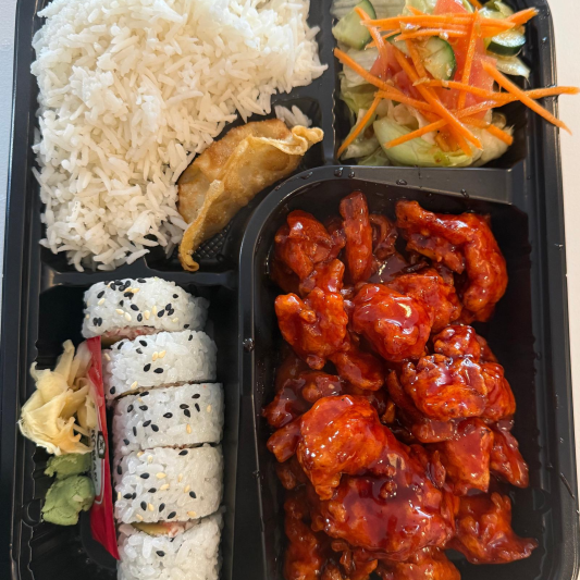 B7. Orange Chicken Bento Box