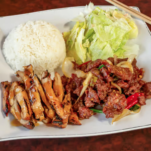 Chicken and Mongolian Beef