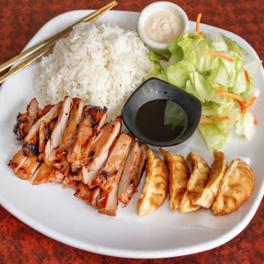 Chicken and Gyoza