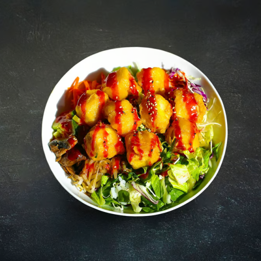 Fried Tofu Bibimbap