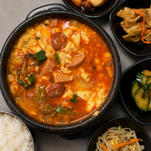 Spam & Sausage Soft Tofu Stew / 스팸앤 소세지 순두부찌개