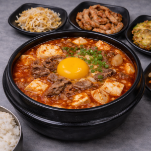Vegetable Soft Tofu Stew / 야채 순두부찌개