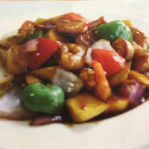 50. Mango Prawns