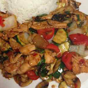 Salmon with Fresh Basil Lunch Plate