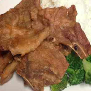 Salt & Pepper Pork Chop Lunch Plate