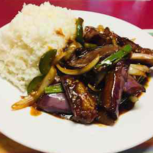 Garlic Eggplant Lunch Plate