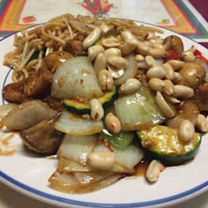 Vegetarian Kung Pao Tofu Lunch Plate