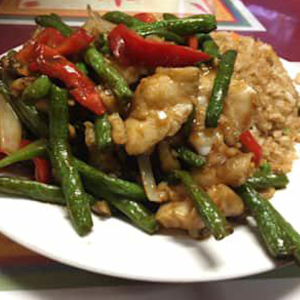 Fish with String Beans Lunch Plate