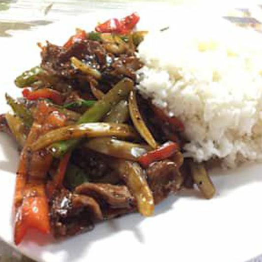 Black Pepper Chicken Lunch Plate