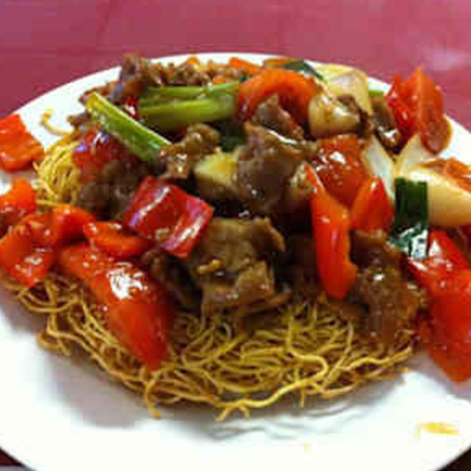 Hong Kong-Style Tomato Beef 蕃茄牛肉煎面