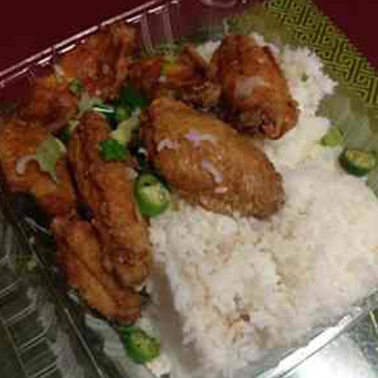 Salt & Pepper Chicken Wings Lunch Plate 椒盐鸡翼饭