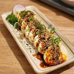 E2. Egg Tofu with Bambada Secret Sauce 양념계란두부
