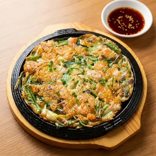 Seafood Pajeon (Korean Pancake) 해물파전 
